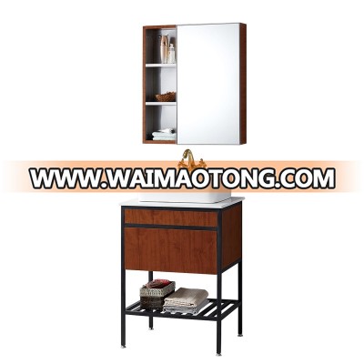 Free standing Stainless Steel 304 bathroom furniture mirror cabinet  furniture bathroom vanity