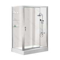 New customized frosted glass small size complete simple glass sliding shower door