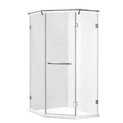 Offset quadrant enclosure Bath room tempered Glass shower cabin cubicles