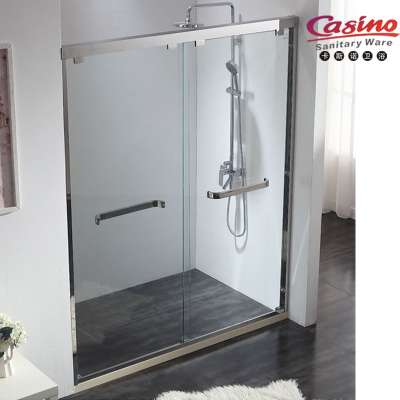 Custom Made Matte black Shower Door hotel luxury Framed 8mm Square Shape Tempered Glass indoor Shower Box