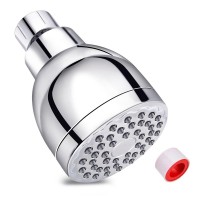 Bathroom in chrome luxury shower headABS plastic hand High Pressure Shower Head - 4" Anti-leak Anti-clog  Function Chrome Shower