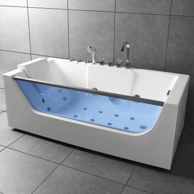 Fashion Whirlpool Bathtub Acrylic Massage Bath Tub With Glass