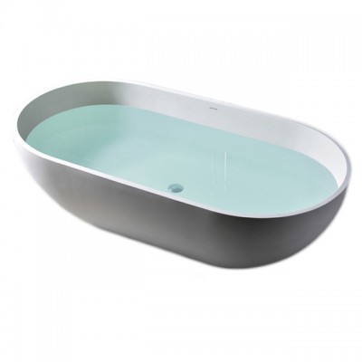 Natural Stone Freestanding oval marble Bathtubs artificial stone tubs