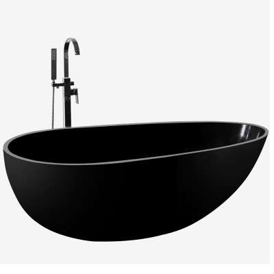 Black Stone Bathtub  stone oval marble freestanding natural resin stone bath tub price