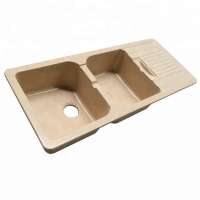 color double bowl sink for commercial kitchen