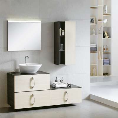 Stainless Steel Bathroom Vanities cabinet bathroom wash basin Cabinets with Mirror