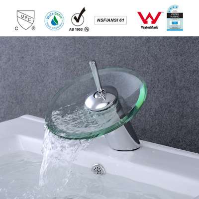 Australian Watermark Glass Basin Mixer Taps Bathroom Tap Single hole faucet wash basin mixer Handle