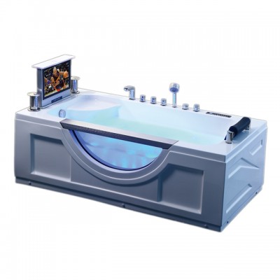 Jet Whirlpool bathroom bathtub With TV Luxury  Massage Tubs hotel baths/freestanding spa acrylic bath