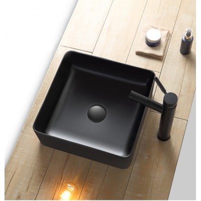 Above Counter Design hair Washing Basin black bathroom ceramic countertop hand wash sink