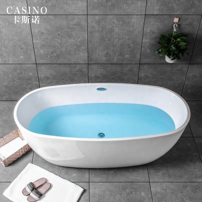 Hotel Standing Acrylic Bathtub Solid Surface Outdoor Bathtubs